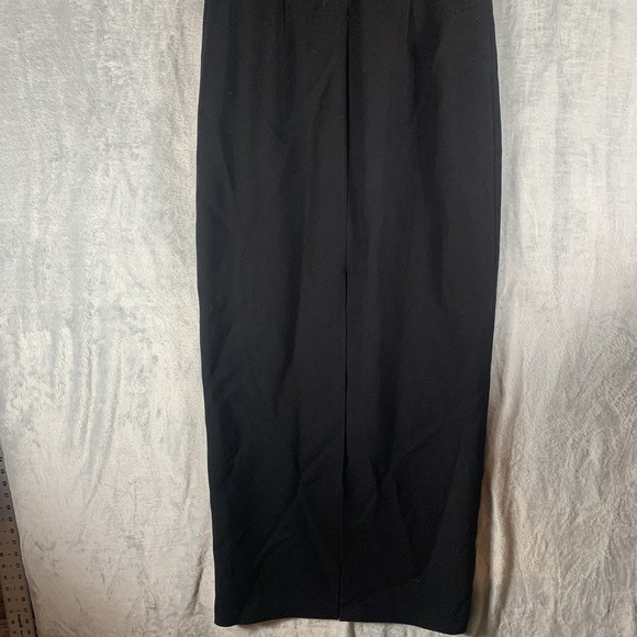 Simkhai Women's Dress Malda Gown 4 Black Crystal Waist Band Back Slit Sleeveless - Picture 4 of 16